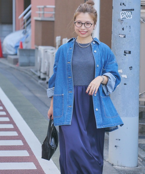 studio CLIP（スタディオクリップ）の「【CLIP BY STAFF/MINAKO企画】ボトルネックドッキングニットワンピース（ワンピース・レディース・その他1/チャコール/ブラック/カーキ・FREE）」の19枚目の写真