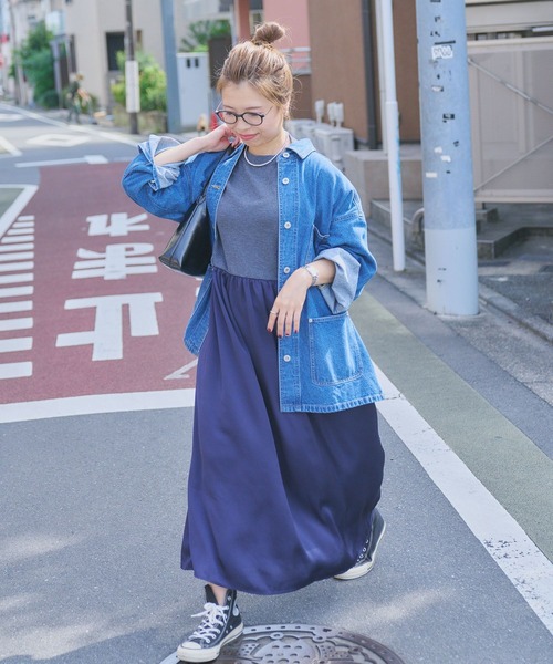 studio CLIP（スタディオクリップ）の「【CLIP BY STAFF/MINAKO企画】ボトルネックドッキングニットワンピース（ワンピース・レディース・その他1/チャコール/ブラック/カーキ・FREE）」の20枚目の写真