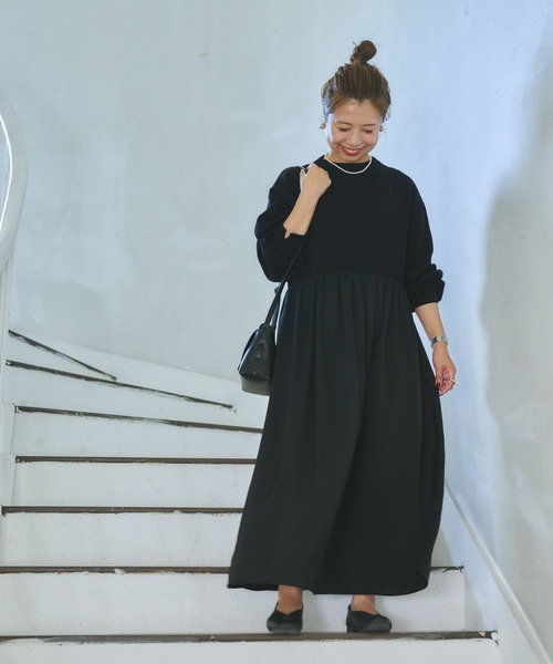 studio CLIP（スタディオクリップ）の「【CLIP BY STAFF/MINAKO企画】ボトルネックドッキングニットワンピース（ワンピース・レディース・その他1/チャコール/ブラック/カーキ・FREE）」の21枚目の写真