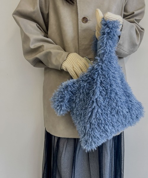 SMELLY（スメリー）の「シャギーボリュームバッグ（ハンドバッグ・レディース・ブルー/グレー/ミント・-）」の17枚目の写真