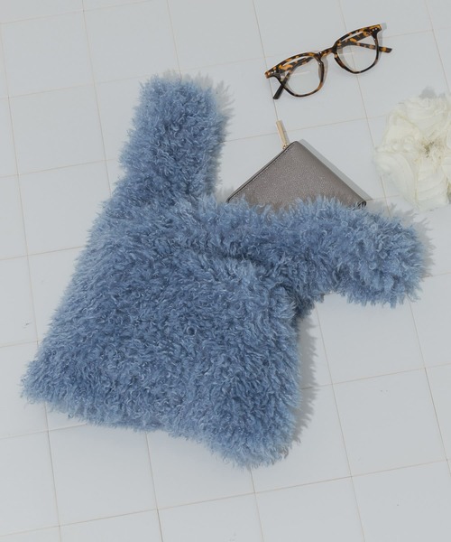 SMELLY（スメリー）の「シャギーボリュームバッグ（ハンドバッグ・レディース・ブルー/グレー/ミント・-）」の18枚目の写真