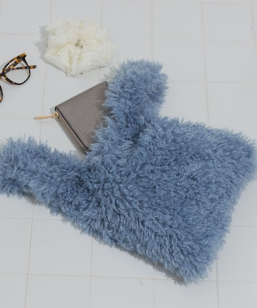 SMELLY（スメリー）の「シャギーボリュームバッグ（ハンドバッグ・レディース・ブルー/グレー/ミント・-）」の20枚目の写真