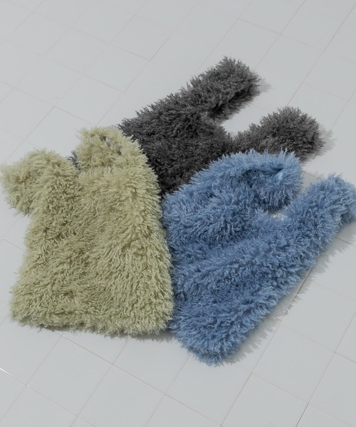 SMELLY（スメリー）の「シャギーボリュームバッグ（ハンドバッグ・レディース・ブルー/グレー/ミント・-）」の12枚目の写真
