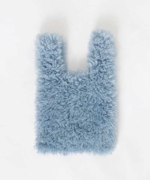 SMELLY（スメリー）の「シャギーボリュームバッグ（ハンドバッグ・レディース・ブルー/グレー/ミント・-）」の4枚目の写真