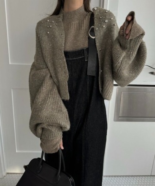 WILLFULLY（ウィルフリー）の「silver yarn studs bijou volume sleeve