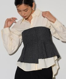 GALLEST | チェックツイードイレヘムビスチェ(ベスト)