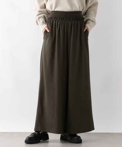 LEPSIM(レプシィム)の「ウエストリブギャザーワイドパンツ 151791(その他パンツ・レディース・ブラウン/ブラック・FREE)」の1枚目の写真