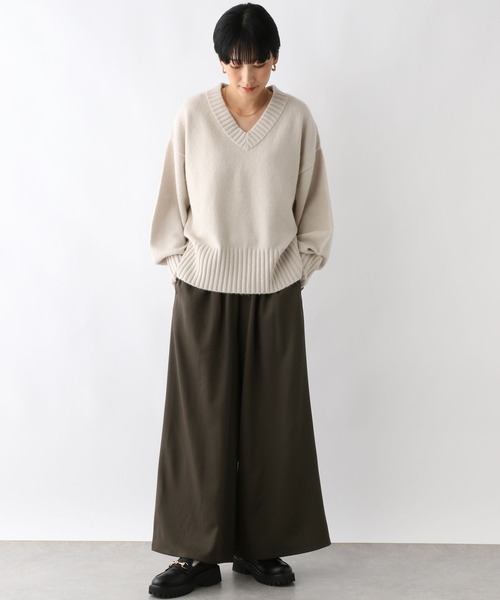 LEPSIM(レプシィム)の「ウエストリブギャザーワイドパンツ 151791(その他パンツ・レディース・ブラウン/ブラック・FREE)」の8枚目の写真