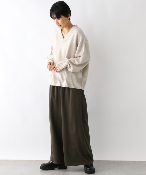 LEPSIM(レプシィム)の「ウエストリブギャザーワイドパンツ 151791(その他パンツ・レディース・ブラウン/ブラック・FREE)」の9枚目の写真