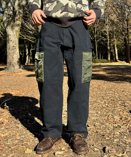 CIAOPANIC（チャオパニック）の「【mi-ry by CIAOPANIC】ダブルニーカーゴパンツ（その他パンツ・レディース・ブラック/オリーブ・MEDIUM/LARGE）」の3枚目の写真