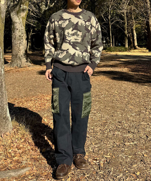 CIAOPANIC（チャオパニック）の「【mi-ry by CIAOPANIC】ダブルニーカーゴパンツ（その他パンツ・レディース・ブラック/オリーブ・MEDIUM/LARGE）」の5枚目の写真