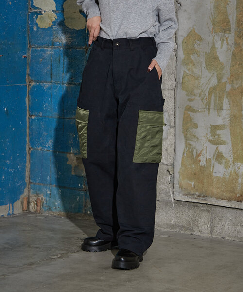 CIAOPANIC（チャオパニック）の「【mi-ry by CIAOPANIC】ダブルニーカーゴパンツ（その他パンツ・レディース・ブラック/オリーブ・MEDIUM/LARGE）」の6枚目の写真