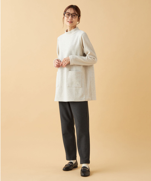 DECOY SINCE 1981(デコイシンスイチキュウハチイチ)の「ウーレット切替ハイネックチュニックプルオーバー(Tシャツ/カットソー・レディース・グレー/モカ/ネイビー・M/L/LL)」の18枚目の写真