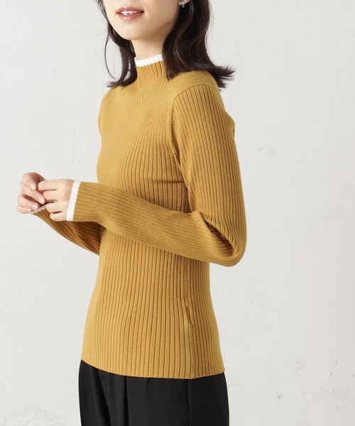 FOUND GOOD（ファウンドグッド）の「COZYハイショクネックニット（ニット/セーター・レディース・オレンジ系5/ブルー系5/イエロー系5/ブラウン系3/アイボリー/ブラック・L/S/M）」の6枚目の写真