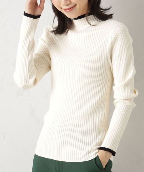 FOUND GOOD（ファウンドグッド）の「COZYハイショクネックニット（ニット/セーター・レディース・オレンジ系5/ブルー系5/イエロー系5/ブラウン系3/アイボリー/ブラック・L/S/M）」の4枚目の写真