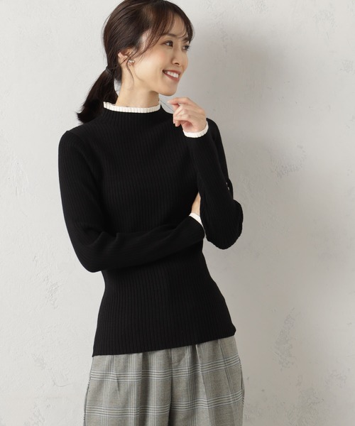 FOUND GOOD（ファウンドグッド）の「COZYハイショクネックニット（ニット/セーター・レディース・オレンジ系5/ブルー系5/イエロー系5/ブラウン系3/アイボリー/ブラック・L/S/M）」の2枚目の写真