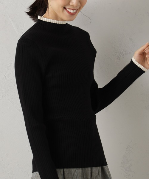 FOUND GOOD（ファウンドグッド）の「COZYハイショクネックニット（ニット/セーター・レディース・オレンジ系5/ブルー系5/イエロー系5/ブラウン系3/アイボリー/ブラック・L/S/M）」の9枚目の写真