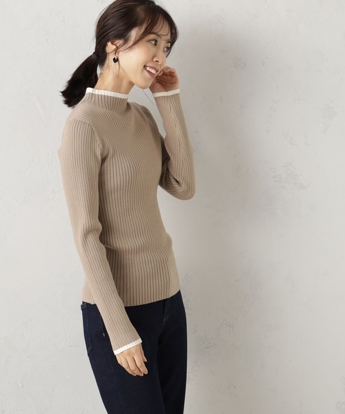 FOUND GOOD（ファウンドグッド）の「COZYハイショクネックニット（ニット/セーター・レディース・オレンジ系5/ブルー系5/イエロー系5/ブラウン系3/アイボリー/ブラック・L/S/M）」の11枚目の写真