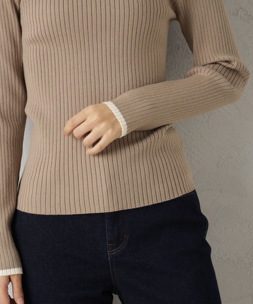 FOUND GOOD（ファウンドグッド）の「COZYハイショクネックニット（ニット/セーター・レディース・オレンジ系5/ブルー系5/イエロー系5/ブラウン系3/アイボリー/ブラック・L/S/M）」の13枚目の写真