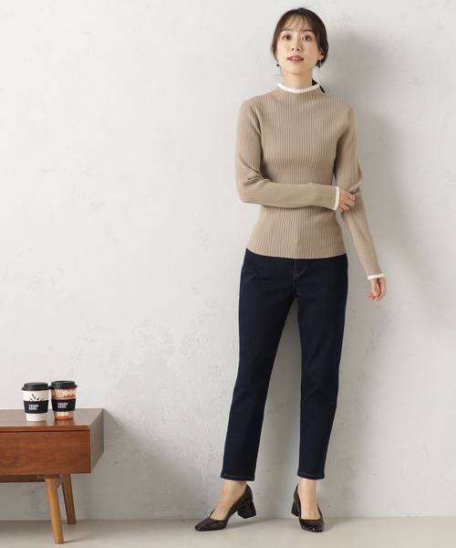 FOUND GOOD（ファウンドグッド）の「COZYハイショクネックニット（ニット/セーター・レディース・オレンジ系5/ブルー系5/イエロー系5/ブラウン系3/アイボリー/ブラック・L/S/M）」の14枚目の写真