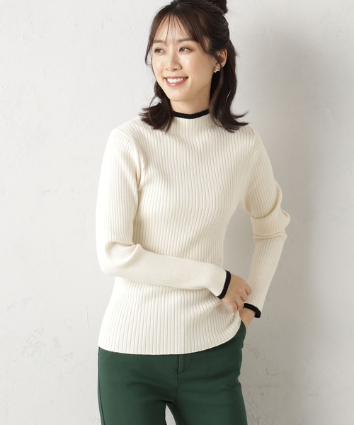 FOUND GOOD（ファウンドグッド）の「COZYハイショクネックニット（ニット/セーター・レディース・オレンジ系5/ブルー系5/イエロー系5/ブラウン系3/アイボリー/ブラック・L/S/M）」の16枚目の写真