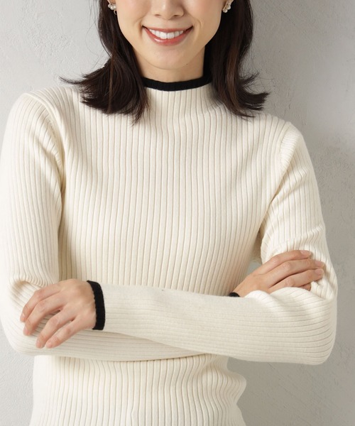 FOUND GOOD（ファウンドグッド）の「COZYハイショクネックニット（ニット/セーター・レディース・オレンジ系5/ブルー系5/イエロー系5/ブラウン系3/アイボリー/ブラック・L/S/M）」の18枚目の写真