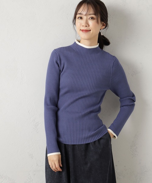 FOUND GOOD（ファウンドグッド）の「COZYハイショクネックニット（ニット/セーター・レディース・オレンジ系5/ブルー系5/イエロー系5/ブラウン系3/アイボリー/ブラック・L/S/M）」の19枚目の写真