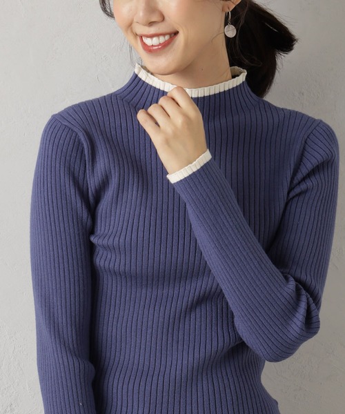 FOUND GOOD（ファウンドグッド）の「COZYハイショクネックニット（ニット/セーター・レディース・オレンジ系5/ブルー系5/イエロー系5/ブラウン系3/アイボリー/ブラック・L/S/M）」の21枚目の写真