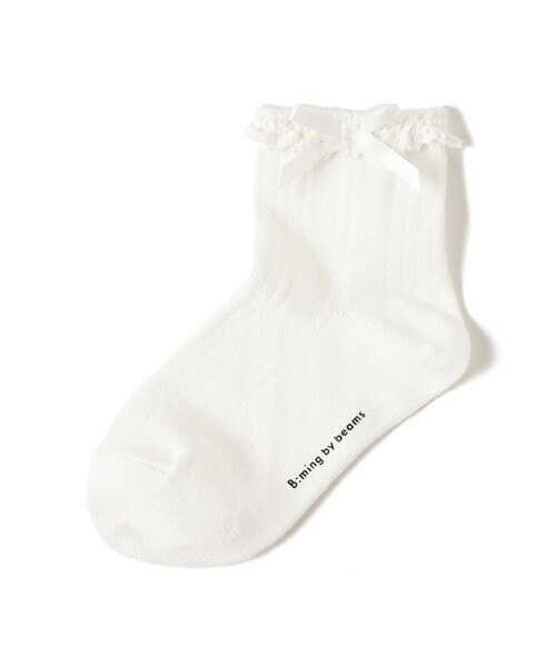 B:MING by BEAMS（ビーミングバイビームス）の「【セレモニー・フォーマル】レース ソックス（16～21cm）（ソックス/靴下・キッズ・ネイビー/ホワイト・M(16-18㎝)/L(19-21㎝)）」の5枚目の写真