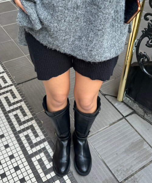 continuer de NICE CLAUP(コンティニューデナイスクラップ)の「【@may_81o企画】ニットショートパンツ(その他パンツ・レディース・ブラウン/ブラック・FREE)」の13枚目の写真