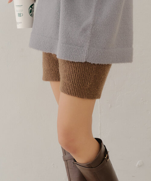 continuer de NICE CLAUP(コンティニューデナイスクラップ)の「【@may_81o企画】ニットショートパンツ(その他パンツ・レディース・ブラウン/ブラック・FREE)」の20枚目の写真