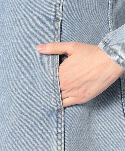 Grand PARK（グランドパーク）の「カーブ袖 デニムジャケット（デニムジャケット・レディース・ブルー/ライトブルー・FREE）」の10枚目の写真