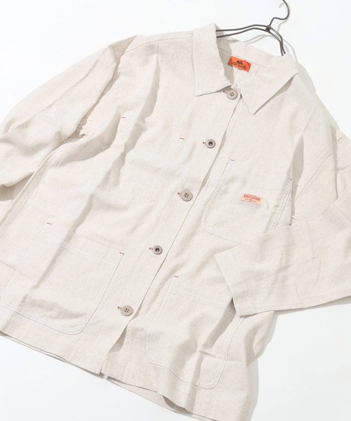 KRIFF MAYER Lady's Collection(クリフメイヤーレディースコレクション)の「カバーオールシャツJK(カバーオール・レディース・ブラウン/カラフル/ブルーグリーン/ナチュラル/ネイビー・LARGE/MEDIUM)」の3枚目の写真