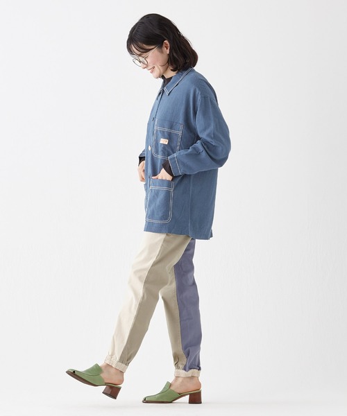 KRIFF MAYER Lady's Collection(クリフメイヤーレディースコレクション)の「カバーオールシャツJK(カバーオール・レディース・ブラウン/カラフル/ブルーグリーン/ナチュラル/ネイビー・LARGE/MEDIUM)」の9枚目の写真