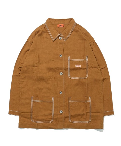 KRIFF MAYER Lady's Collection(クリフメイヤーレディースコレクション)の「カバーオールシャツJK(カバーオール・レディース・ブラウン/カラフル/ブルーグリーン/ナチュラル/ネイビー・LARGE/MEDIUM)」の22枚目の写真
