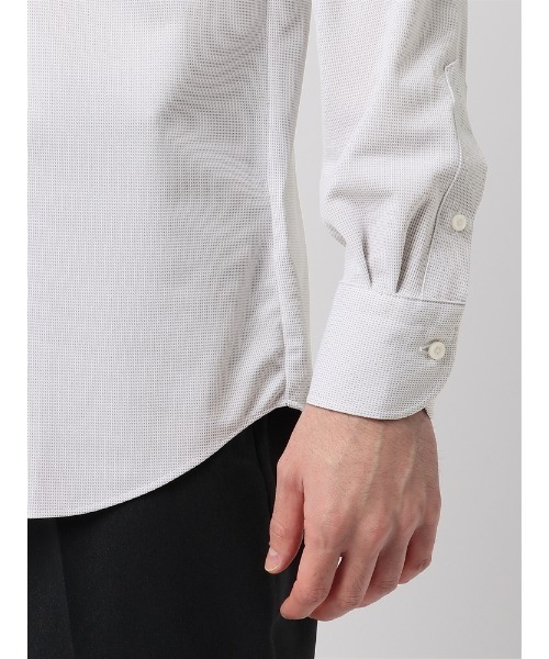 SUIT SQUARE(スーツスクエア)の「WEB限定 最高シャツ ノンアイロンジャージー ワイドカラー FIT ドレスシャツ(ビジネスシャツ・メンズ・サックスブルー/グレー/ホワイト・LL/L/M/S)」の5枚目の写真