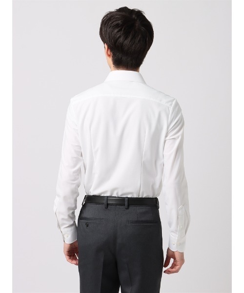 SUIT SQUARE(スーツスクエア)の「WEB限定 最高シャツ ノンアイロンジャージー ワイドカラー FIT ドレスシャツ(ビジネスシャツ・メンズ・サックスブルー/グレー/ホワイト・LL/L/M/S)」の22枚目の写真