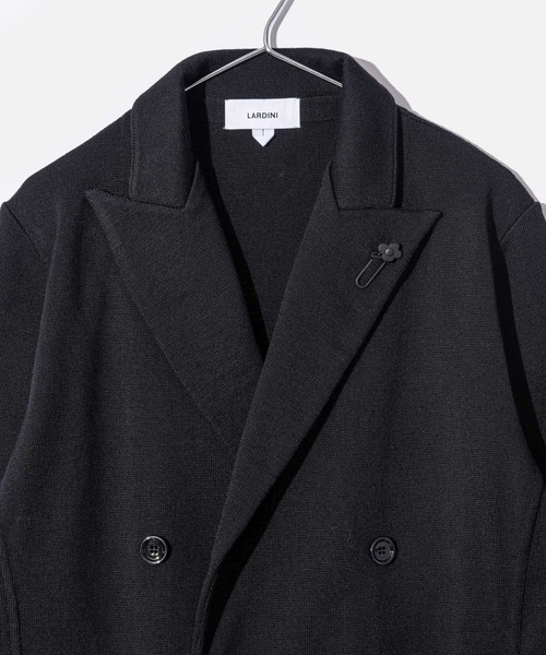 LARDINI（ラルディーニ）の「LARDINI KNIT JACKET ラルディーニ ニット テーラードジャケット（テーラードジャケット・メンズ・ブラック/グレー/ネイビー・SMALL/MEDIUM）」の7枚目の写真