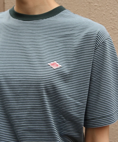 DANTON（ダントン）の「DANTON/ダントン　インナーTEEシャツ　ボーダー　T/C INNER TEE BORDER　DT-C0195 CVT（Tシャツ/カットソー・レディース・ネイビー/レッド/ベージュ/グリーン/イエロー・M）」の6枚目の写真