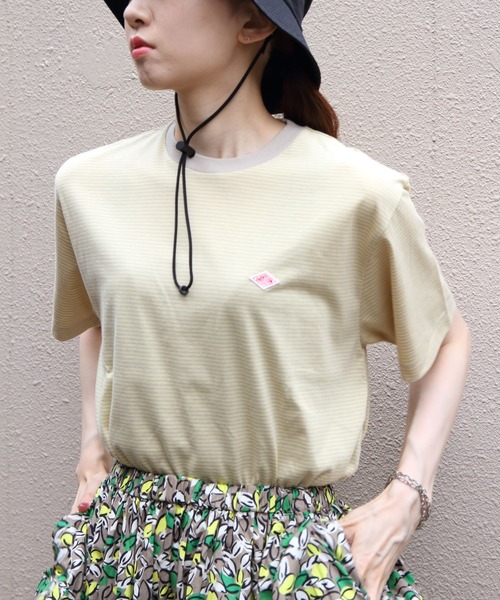 DANTON（ダントン）の「DANTON/ダントン　インナーTEEシャツ　ボーダー　T/C INNER TEE BORDER　DT-C0195 CVT（Tシャツ/カットソー・レディース・ネイビー/レッド/ベージュ/グリーン/イエロー・M）」の11枚目の写真