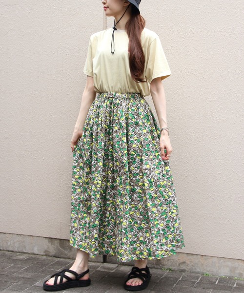 DANTON（ダントン）の「DANTON/ダントン　インナーTEEシャツ　ボーダー　T/C INNER TEE BORDER　DT-C0195 CVT（Tシャツ/カットソー・レディース・ネイビー/レッド/ベージュ/グリーン/イエロー・M）」の14枚目の写真