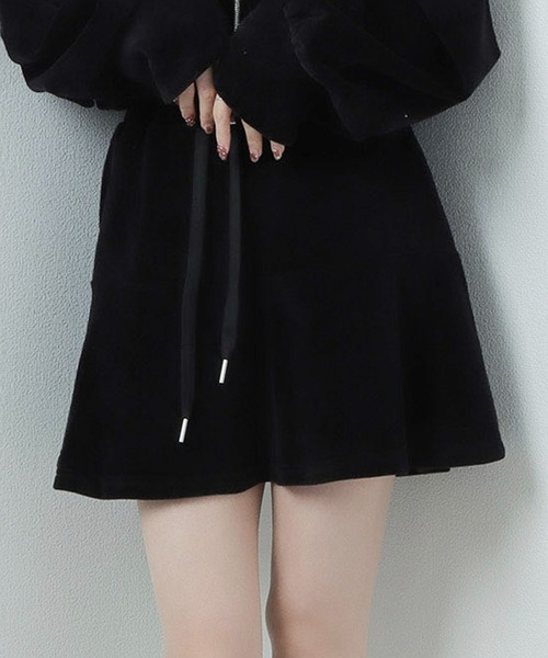 M DOLLY original* velour flare mini skirt/ベロアフレアミニスカート