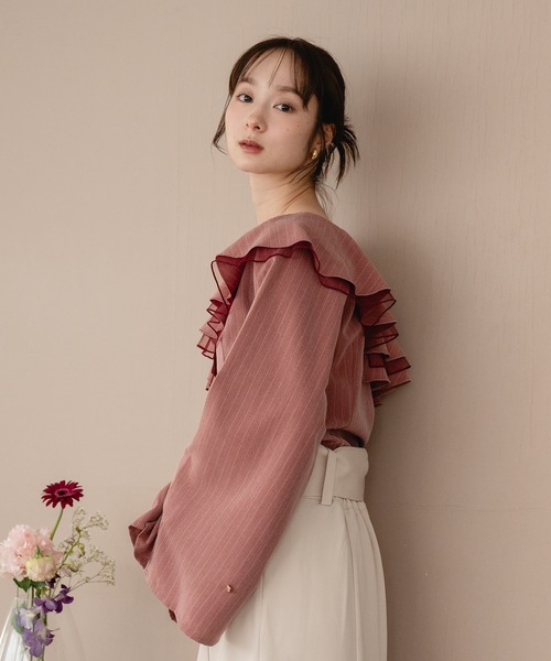 フランシュリッペfl5フリルショルダートップス♡新品未使用最終お値下げ frill one shoulder tops / フリルワンショルダートップス