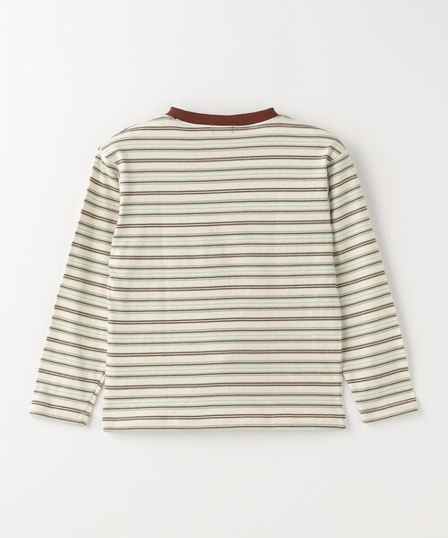green label relaxing（グリーンレーベルリラクシング）の「マルチボーダー プルオーバー ロングスリーブ / キッズ  100cm-130cm（Tシャツ/カットソー・キッズ・ライトブルー/ライラック/オフホワイト・120cm/110cm/130cm/100cm）」の5枚目の写真