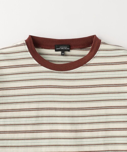 green label relaxing（グリーンレーベルリラクシング）の「マルチボーダー プルオーバー ロングスリーブ / キッズ  100cm-130cm（Tシャツ/カットソー・キッズ・ライトブルー/ライラック/オフホワイト・120cm/110cm/130cm/100cm）」の6枚目の写真