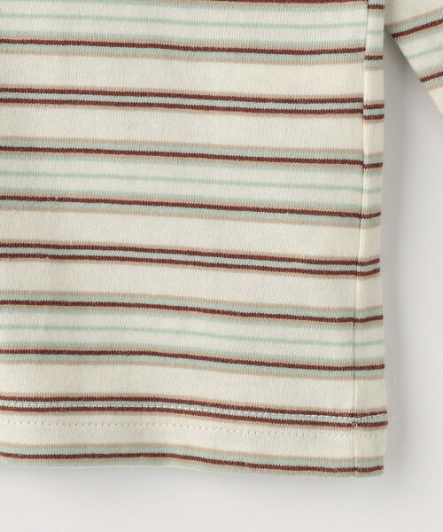 green label relaxing（グリーンレーベルリラクシング）の「マルチボーダー プルオーバー ロングスリーブ / キッズ  100cm-130cm（Tシャツ/カットソー・キッズ・ライトブルー/ライラック/オフホワイト・120cm/110cm/130cm/100cm）」の8枚目の写真
