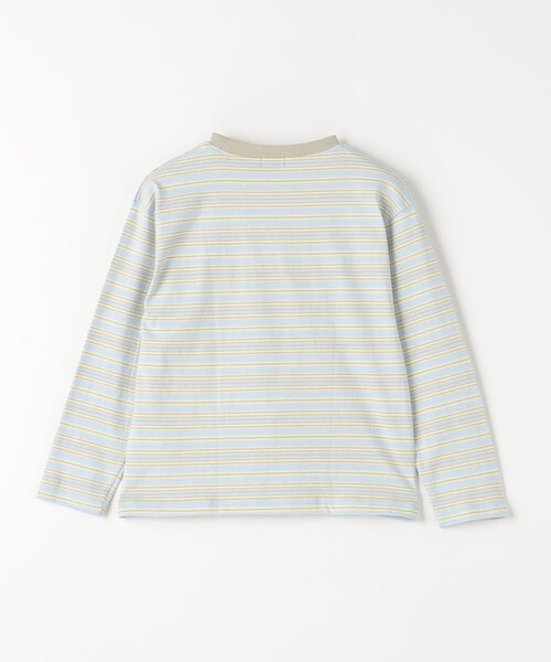 green label relaxing（グリーンレーベルリラクシング）の「マルチボーダー プルオーバー ロングスリーブ / キッズ  100cm-130cm（Tシャツ/カットソー・キッズ・ライトブルー/ライラック/オフホワイト・120cm/110cm/130cm/100cm）」の10枚目の写真