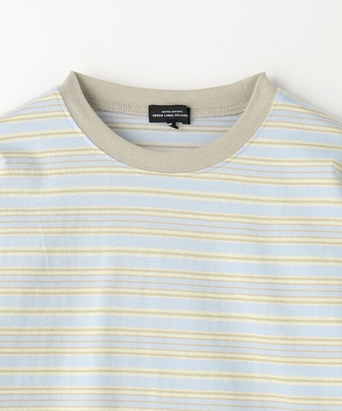 green label relaxing（グリーンレーベルリラクシング）の「マルチボーダー プルオーバー ロングスリーブ / キッズ  100cm-130cm（Tシャツ/カットソー・キッズ・ライトブルー/ライラック/オフホワイト・120cm/110cm/130cm/100cm）」の11枚目の写真