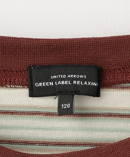 green label relaxing（グリーンレーベルリラクシング）の「マルチボーダー プルオーバー ロングスリーブ / キッズ  100cm-130cm（Tシャツ/カットソー・キッズ・ライトブルー/ライラック/オフホワイト・120cm/110cm/130cm/100cm）」の16枚目の写真