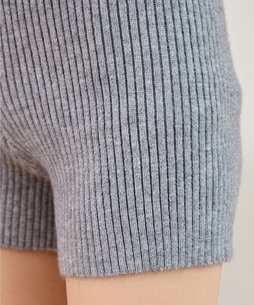 Lace Ladies(レースレディース)の「リブ ニット リボン付き ショート パンツ(その他パンツ・レディース・グレー/ホワイト/ベージュ/ブラック・XL/M/S)」の6枚目の写真